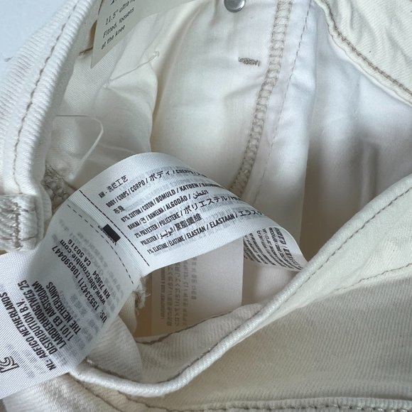 NWT Abercrombie & Fitch The Ankle Straight Ultra High Rise Cream Size 36 22 LONG - Picture 12 of 12